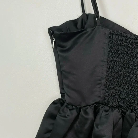 Future‎ Collective Sweetheart Bubble Satin Midi Dress Bustier Elegant Size S - Picture 9 of 12